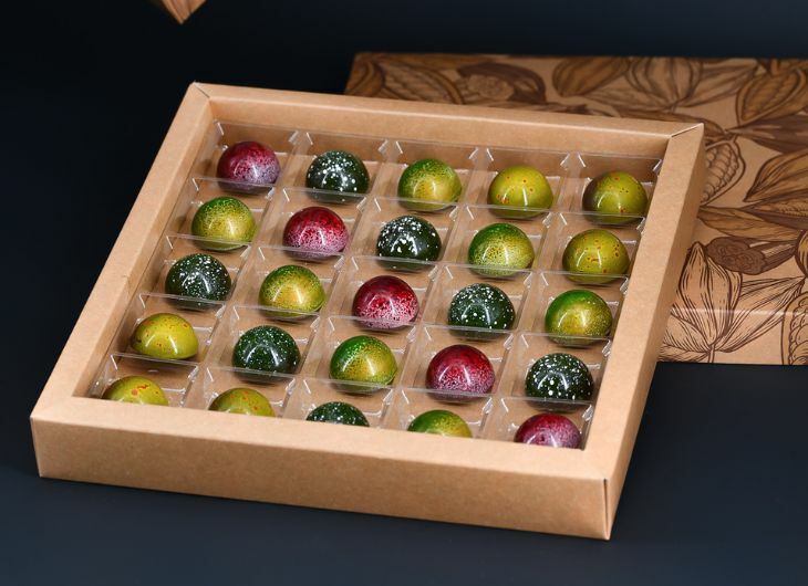 Coffret de bonbons chocolat - 25 pi&egrave;ces